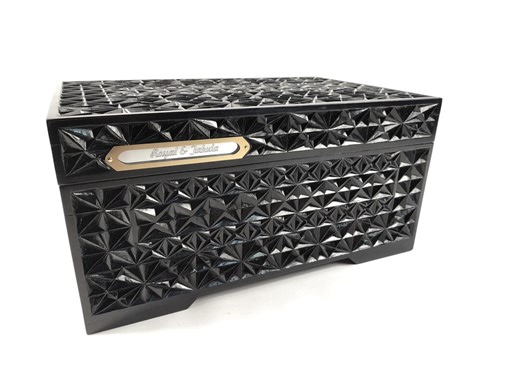 Carved Wood Jewelry Box: Velvet Lined Keepsake Chest With Electronic Lock - Etsy