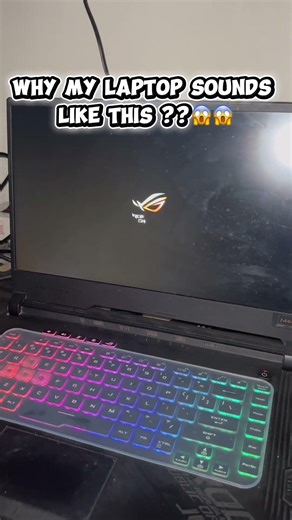 Why my laptop sounds like this? 😭 #gaminglaptop #asus #asusrog #games #gamer #stream #streamer