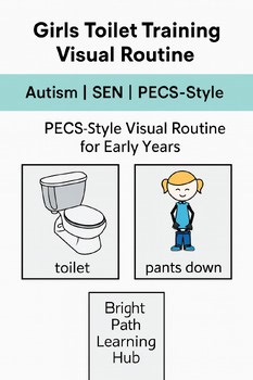 Girls Toilet Training Visual Routine | PECS-Style | Autism, SEN, Early Years
