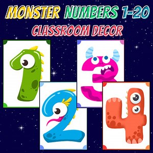 Monster Numbers 1–20 Posters – Fun Classroom Decor.