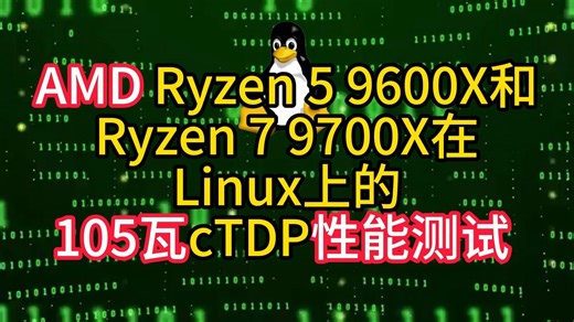 AMD Ryzen 5 9600X和Ryzen 7 9700X在Linux上的105瓦cTDP性能测试