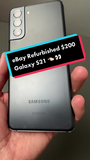Lets check out this $200 eBay refurbished Samsung Galaxy S21.. #ebay #refurbished #ebayrefurbished #samsung #galaxys21 #s21 #phantomblack #unboxing #tech #techtok #ianstech