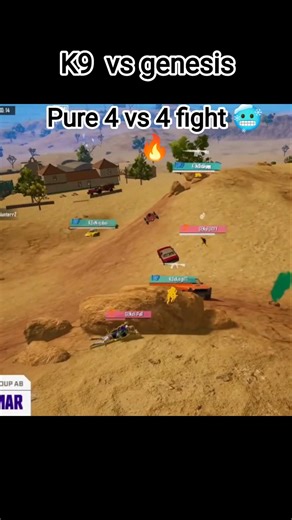 K9 vs Genesis eSports 4v4 Clash 😱 Genesis Dominates!#k9esports #omegagaming#genesis#bgmi#bgis