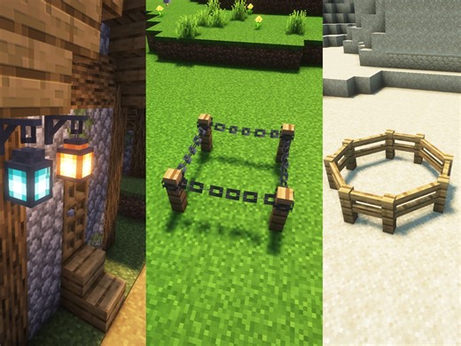 [模组分享]实用有趣的MC模组！铁链连接栅栏；斜向连接；挂墙灯笼：跟随船：生物必捡物品