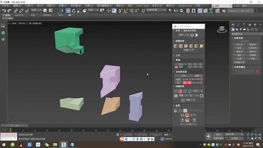 MXTools Form Cutter 2.1 中文汉化版 实时切割插件 3dsmax分割模型
