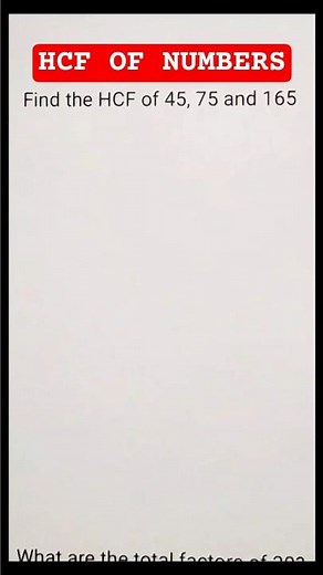 HCF of numbers #maths #mathstricks #mathematics #education #tricks #ssc #shorts #shortsfeed #short