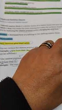 Defining and non-defining relative clause.