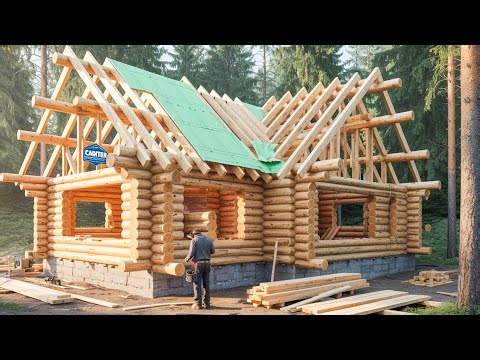Man Builds an Off-Grid Log Cabin in the Canadian Wilderness | Start to Finish by @TheOutsiderCabin