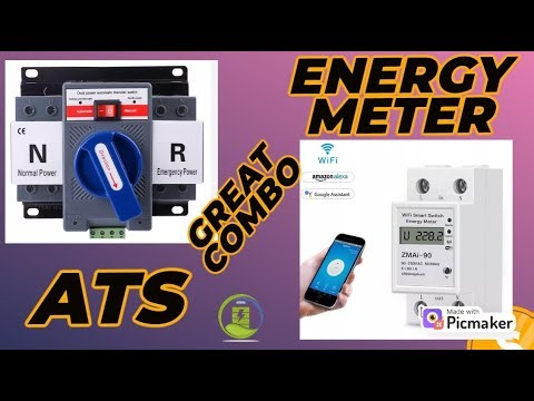 Automatic transfer switch and wifi smart meter ZMAI-90, great combo.