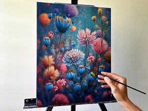 19K views · 1K reactions | Learn how to paint this one with me in my mentorship program  https://learn.colorbyfeliks.com/mentorship This will be a 6hr long step by step lesson.  We'll be learning how to add layers of color and details to our flowers. I hope you'll enjoy creating this one!  #art #painting #artwork #artteacher | Feliks K | Facebook