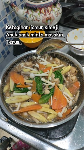 jamur simeji dimasak gini enak banget.