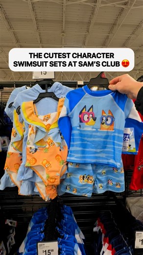 Sam’s Club Favorites on Instagram: "🤿 I spotted the cutest kid’s character swimsuit sets at Sam’s Club! Choose from Bluey, Minnie Mouse, Mickey Mouse, Spider-Man, Hello Kitty, Little Mermaid, and Cars in sizes 18M-6/7! 💕 ($15.98, link in bio) #samsclub #toddlermom #swimsuit"