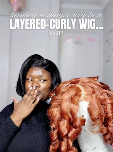 How to Turn a Synthetic Ginger Wig into a Layered Curly Wig