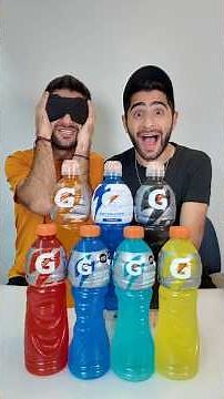 ALL GATORADE Flavors Blindfolded 🙈🤔 #wearetwins #gatorade #games #challenge #trending #viral