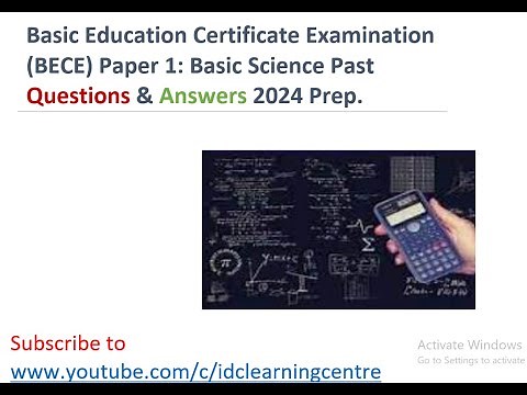 (BECE) Paper 1: Basic Science Past Questions & Answers 2024