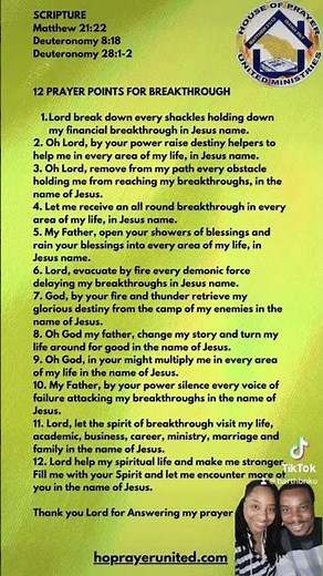 12 powerful prayer points for breakthrough #breakthrough #prayer #declare #decree