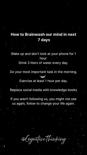 70 reactions | How to brain wash your mind爛 #fyp #reels #explorepage | Cognitive Thinking | Facebook