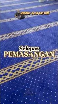 PEMBEKALAN DAN PEMASANGAN KARPET DI SURAU AL MUHAJIRIN, KARPET MALAQAH WARNA BIRU