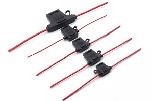 [Hot Item] Custom 32V UL1015 16AWG Universal Plastic Waterproof Maxi Standard Medium Mini Car Auto Automotive Inline Blade Fuse Holder