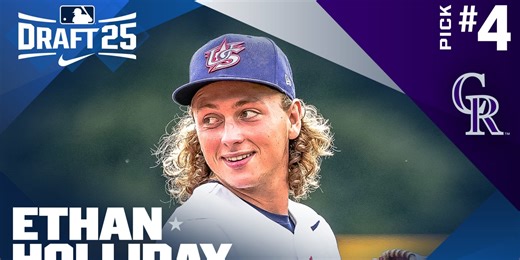 球団レジェンドの息子イーサン・ホリデイを全体4位で指名