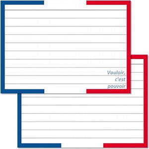 Frans Flashcards Met Vlag A7 - 50 Flashcards A7 - Systeemkaarten - Flitskaarten -... | bol