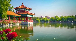 Peony Garden, where thousands of colorful peonies bloom in a mesmerizing display of natural splendor, inviting visitors to immerse themselves in a floral paradise.