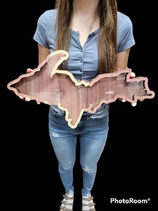 Cedar Michigan UP Shadow Box: Lake Superior Agate | Sea Glass Display - Etsy