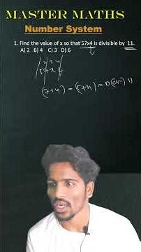 Number System Part-1 🔥Solve in Seconds | Master Maths #mastermaths #quantitativeaptitude #mathlogic