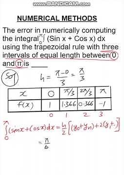 NUMERICAL METHODS || Error between exact and numerical integration || Engineering Maths - GATE & IES