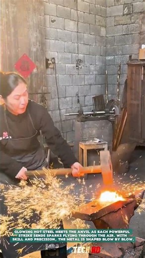 Forging Hot Steel on Anvil with Hammer – Satisfying jobs and machinery in the world