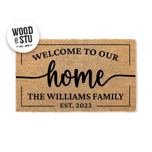 Welcome Our Home Doormat: Personalized Housewarming Mat (wedding Gift 2069) - Etsy