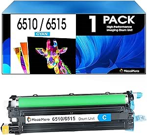 MasaiMara 108R01417 6510 6515 Cyan Image Drum Unit Replacement for Xerox Phaser 6510 6510DN 6510DNI 6510DNM 6510N, WorkCentre 6515 6515DN 6515DNI 6515DNM 6515N Printer (1 Pack)