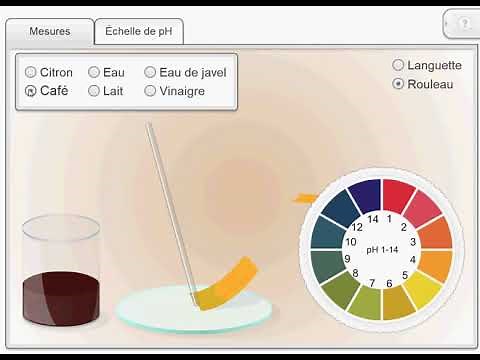 animation mesure du pH avec du papier pH