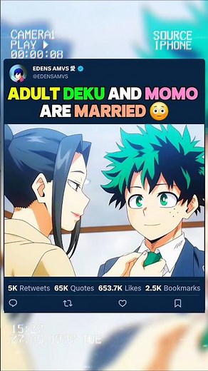 Deku adulte et Momo sont mariés 😱🥹 | #myheroacademia #edit #amv #mha #bnha