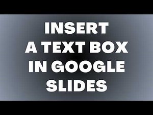 How to Insert a Text Box in Google Slides