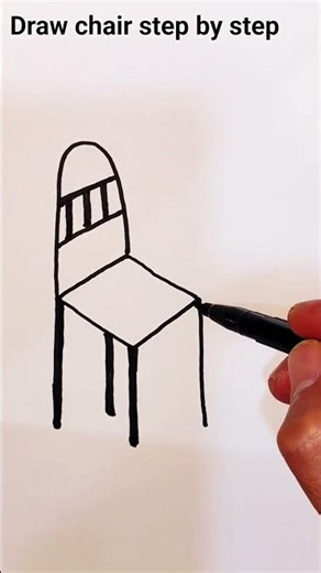 how to draw chair step by step.#drawing #drawingtutorial #shorts #easydrawing #viral #amazing