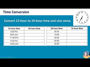 Converting 12-Hour Time to 24-Hour Time and Vice Versa