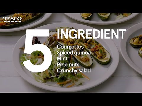 5-ingredient Vegan Grain-Stuffed Courgettes | Tesco