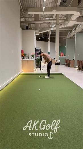 AK Golf Studio on Instagram: "Our premium synthetic putting green rolls at a true speed of 11, closely replicating championship-level conditions. Come sharpen your putting touch before or after your range session and train on a surface that rewards proper speed control and green reading. Consistent practice on faster greens helps you build confidence, improve feel, and stay putting-ready all season long so when the golf season arrives, your touch is already dialed in. Putting green speed is meas