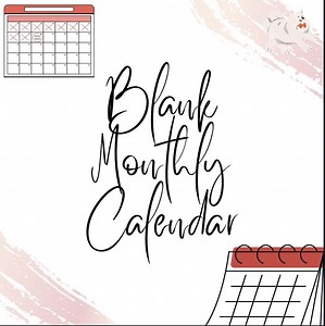 Blank Monthly Calendar - Printable & Customizable Planning Tool, Undated Calendar, Desk Calendar, Wall Calendar, Clean Calendar - Etsy Australia