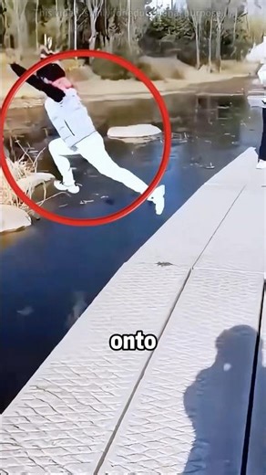 This woman showed off her jumping skills to her friends, and then...#funny #shorts