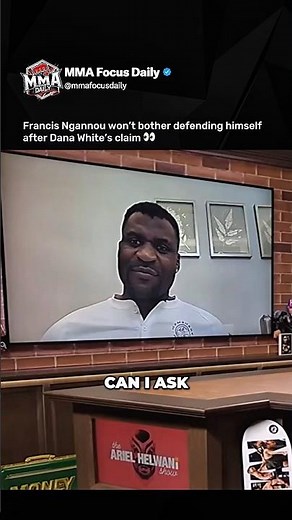 Ngannou reacts to Dana White accusing him of putting hands on him 👀