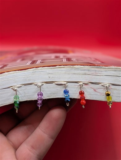 Metal Spiral Bookmark Set of 5 – Handmade Wire Page Markers With Crystals | Copper Rose Gold Silver | Gift for Book Lovers - Etsy