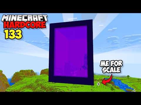 I Built THE WORLDS BIGGEST NETHER PORTAL in Minecraft Hardcore (#133)