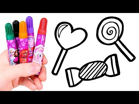 Dibuja y Colorea Caramelos🎨🍬Cómo dibujar.