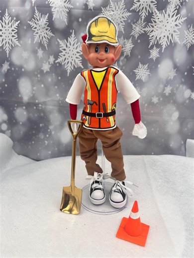 Elf Doll Construction Worker Set - Etsy