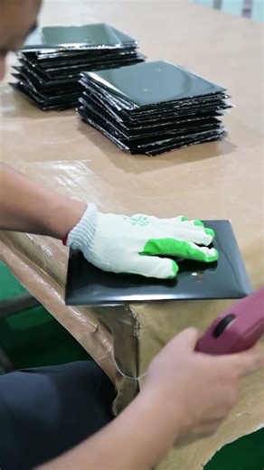 Manual Solar Panel Trimming ✂️ Factory Process