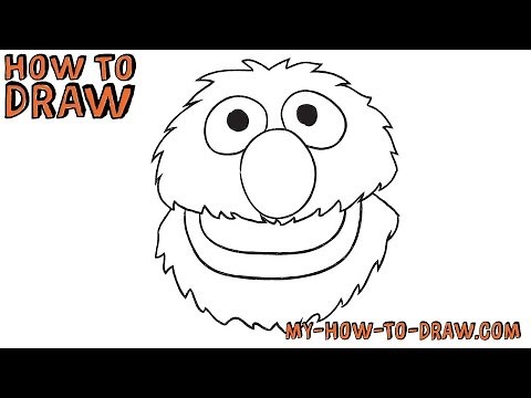 How to draw Grover from Sesame Street - Easy step-by-step drawing tutorial
