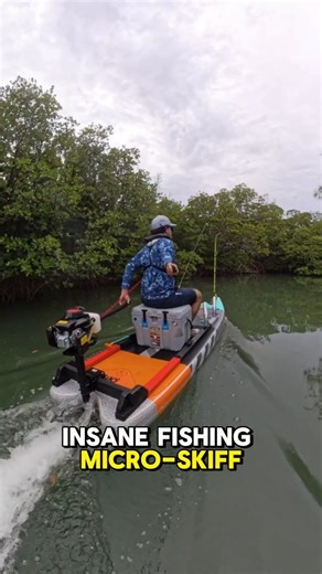 Joe Oceanside on Instagram: "This budget fishing micro skiff only cost me $600 to build. It has a catamaran style hull and a jet drive motor. It can go through inches of water and it has no exposed propeller or blades so it will not harm marine life. I built this micro skiff to see if it could compete with the more expensive micro skiffs that are becoming very popular in the fishing world. This fishing skiff was built on the Hyperlite Elevation 2.0, an extremely strong and stable catamaran style