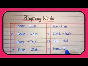 Rhyming Words || 40 Rhyming Words in English || ‪@Studyfacilitator‬